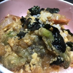 残った天ぷらで簡単天とじ丼